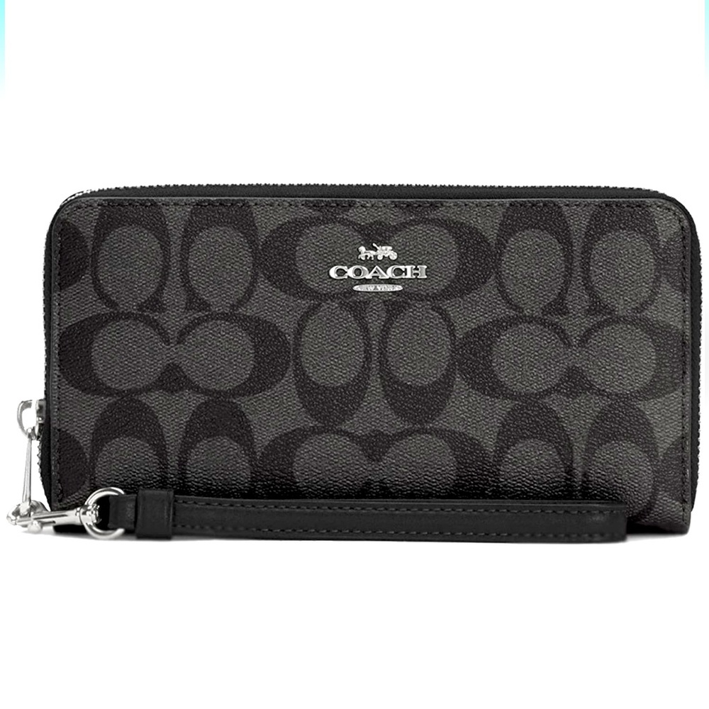 *SOLD* Coach Wallet: Long Zip Around Wallet In Signature Canvas